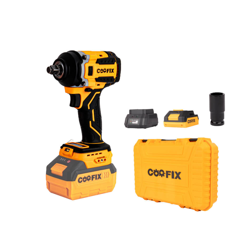 บล็อกกระแทกไร้สาย (พร้อมแบตเตอรี่) COOFIX รุ่น CF-IW009 550 นิวตัน แบตเตอรี่ 2.0AH 20V